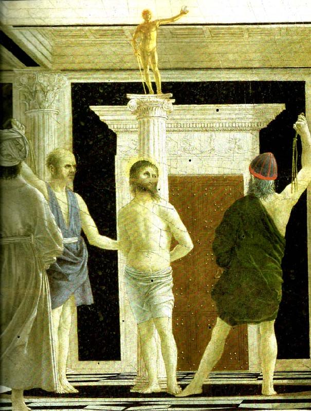 Piero della Francesca the flagellation, detail